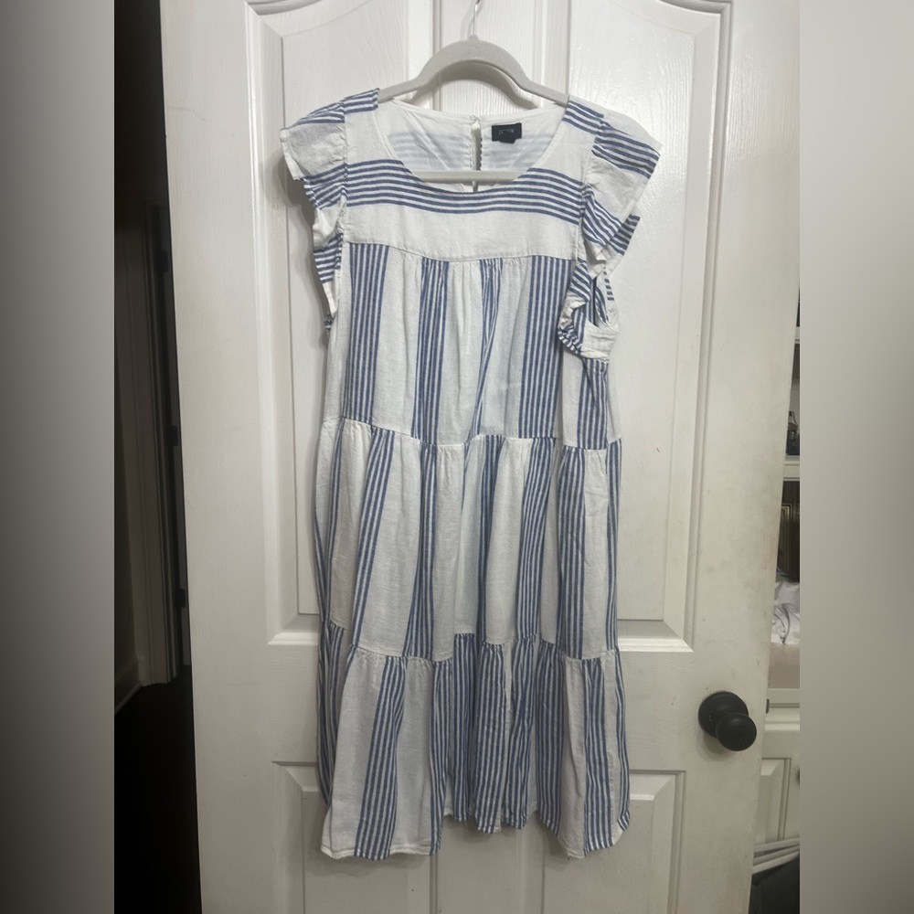J crew Striped Blue and White Dress